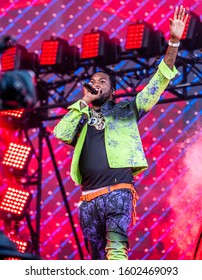 Chicago, Illinois / United States - Sunday, August 4th, 2019:  Rapper Meek Mill Performs At Lollapalooza In Grant Park, Chicago.