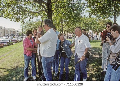 Chicago Illinois, USA, 28th August, 1988
KKK And Nazis Rally In Marquette Park Chicago. 
