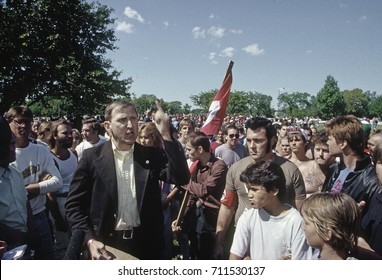 Chicago Illinois, USA, 28th August, 1988
KKK And Nazis Rally In Marquette Park Chicago. 
