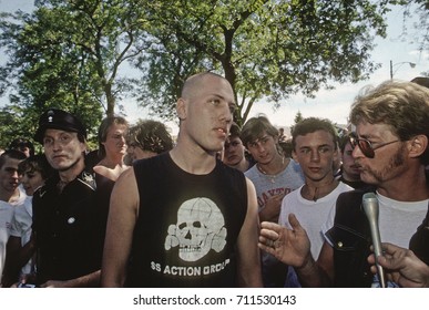 Chicago Illinois, USA, 28th August, 1988
KKK And Nazis Rally In Marquette Park Chicago. 
