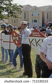 Chicago Illinois, USA, 28th August, 1988
KKK And Nazis Rally In Marquette Park Chicago. 
