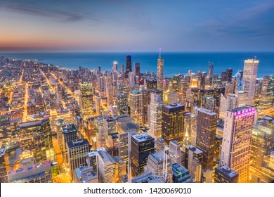 Downtown Skyline Chicago Top View Usa Stock Photo (Edit Now) 1396973969