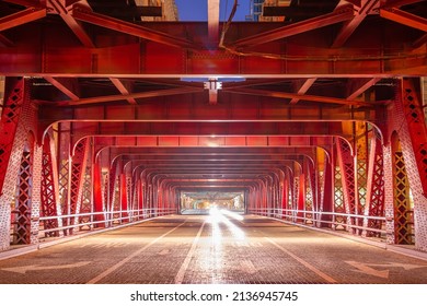 Chicago, Illinois, USA Bridge Under The 