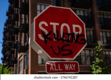 Chicago, Illinois / USA - May 30 2020. Protests Looting And Riot