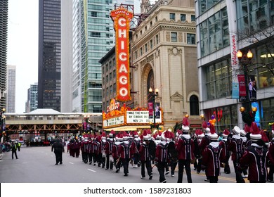 Chicago, Illinois / USA - November 28th 2019: Southland College Prep Charter High School Musical Marching Band Of Richton Park, Illinois Marched In 2019 Uncle Dan's Chicago Thanksgiving Parade.