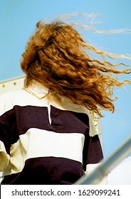 Chicago, Illinois, USA, October 20, 1992
Her Wild Mane Of Hair Blowing Around Her Face Chelsea Clinton Walks Down The Steps From The  Campaign Plane At Chicago's O'Hare Airport.  

