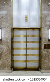 Chicago, Illinois/United States 12-09-2013. Vintage Elevator Doors At Marshall Fields State Street Chicago Store