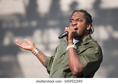 Chicago, IL/USA: 7/19/19: Pusha T (stylized Pusha-T) Aka Terrence LeVarr Thornton Performs At Pitchfork Music Festival. He's A  Rapper, Songwriter And Record Executive.