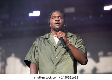 Chicago, IL/USA: 7/19/19: Pusha T (stylized Pusha-T) Aka Terrence LeVarr Thornton Performs At Pitchfork Music Festival. He's A  Rapper, Songwriter And Record Executive.