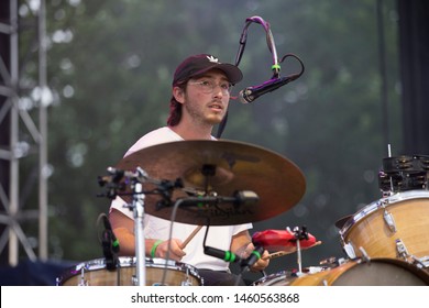 Chicago, IL/USA: 7/21/19: Julien Ehrlich On Drums And Lead Vocals For Chicago Based Band Whitney At The Pitchfork Music Festival. 