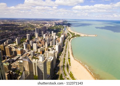 Chicago Lake Shore Drive Aerial View