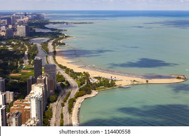 Chicago Lake Shore Drive Aerial View