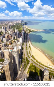 Chicago Lake Shore Drive Aerial View