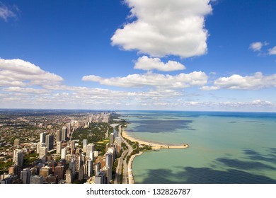 Chicago Lake Shore Drive Aerial View