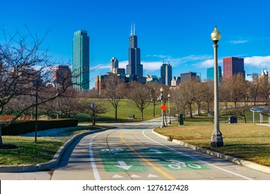 Chicago Lakefront Trail with Skyline