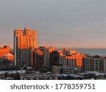 Chicago Lakeview East sunset from 19 stories up