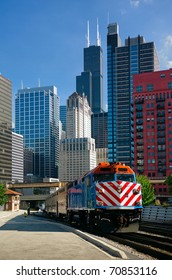 Chicago Metra Train.