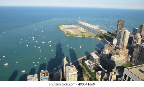 Chicago Navy Pier Aerial View