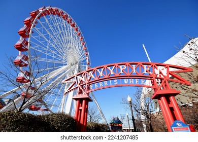 Chicago Navy Pier Ferris Wheel - Powered by Shutterstock