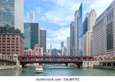 Chicago River In Downtown Chicago