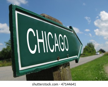 CHICAGO Road Sign