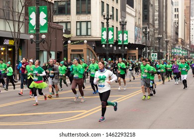 Chicago Shamrock Shuffle 8K Run, March 2019