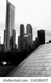 Chicago Skyline From The BP Pedestrian Bridge.