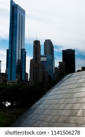 Chicago Skyline From The BP Pedestrian Bridge.