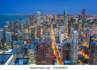 Chicago Skyline Panorama Aerial View Skyscrapers Stock Photo (Edit Now ...