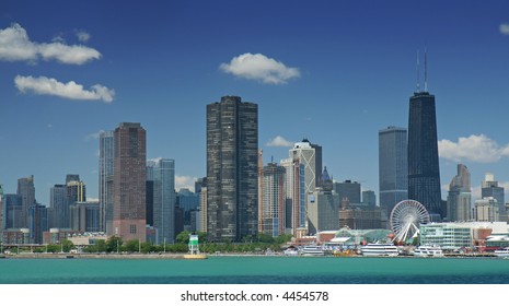 Chicago Skyline And Navy Pier