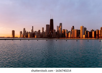 Chicago Skyline From North Avenue Beach