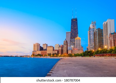 Chicago Skyline From North Avenue Beach