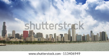 Similar – Skyline of Chicago Town