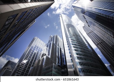 Chicago Skyscrapers On Wacker Drive