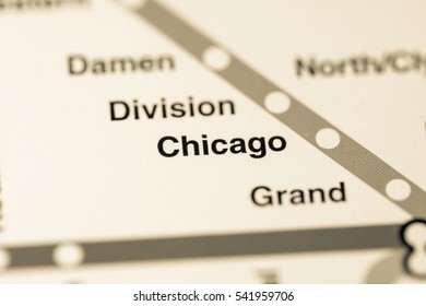 Chicago Station. Chicago Metro Map.