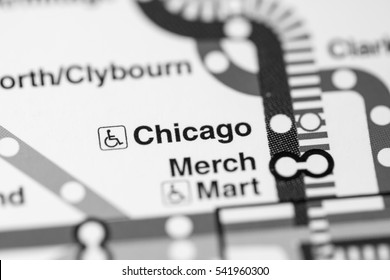 Chicago Station. Chicago Metro Map.