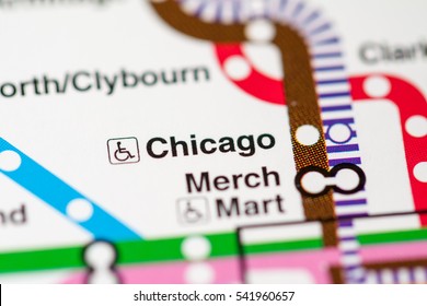 Chicago Station. Chicago Metro Map.