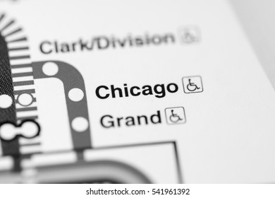 Chicago Station. Chicago Metro Map.