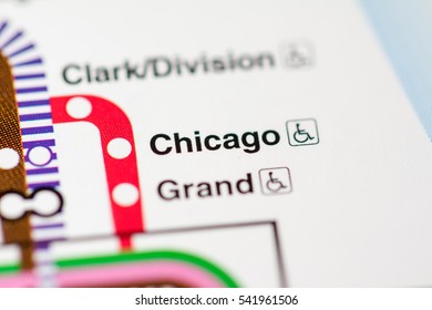 Chicago Station. Chicago Metro Map.