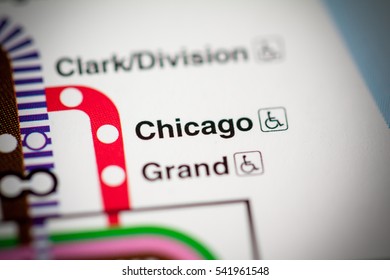 Chicago Station. Chicago Metro Map.