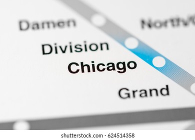 Chicago Station. Chicago Metro Map.