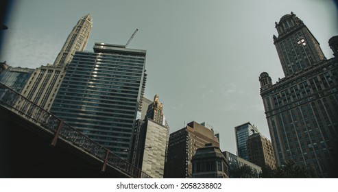 Chicago Street Photography With Buildings And People