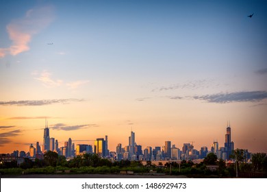 Chicago Sunrise Over The Skyline