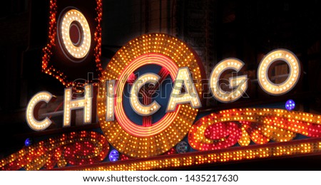 Chicago, United States: famous neon light symbolizing Chicago