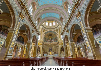 Chicago, USA - June 14, 2019: Saint Mary Of The Angels Is An Historic Church Of Roman Catholic Archdiocese Of Chicago In Chicago.