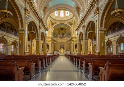 Chicago, USA - June 14, 2019: Saint Mary Of The Angels Is An Historic Church Of Roman Catholic Archdiocese Of Chicago In Chicago.