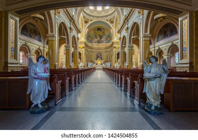 Chicago, USA - June 14, 2019: Saint Mary Of The Angels Is An Historic Church Of Roman Catholic Archdiocese Of Chicago In Chicago.