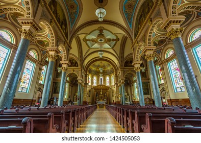 Chicago, USA - June 14, 2019: St. Hedwig's Church Is A Historic Parish Church Of The Roman Catholic Archdiocese Of Chicago Located In Chicago.