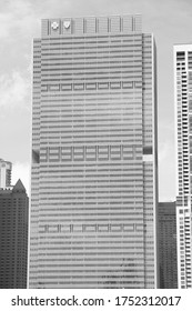 CHICAGO, USA - JUNE 27, 2013: Blue Cross Blue Shield Tower In Chicago. It Is 243m Tall And As Of 2014 Is The 17th Tallest Building In Chicago.