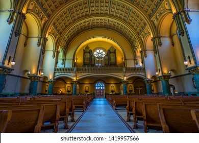 Chicago, USA - June 9, 2019: St. Josaphat Is A Historic Church Of The Roman Catholic Archdiocese Of Chicago. 